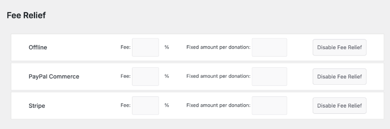 Gebührenentlastungsoptionen | Charitable Gebührenermäßigungsoptionen