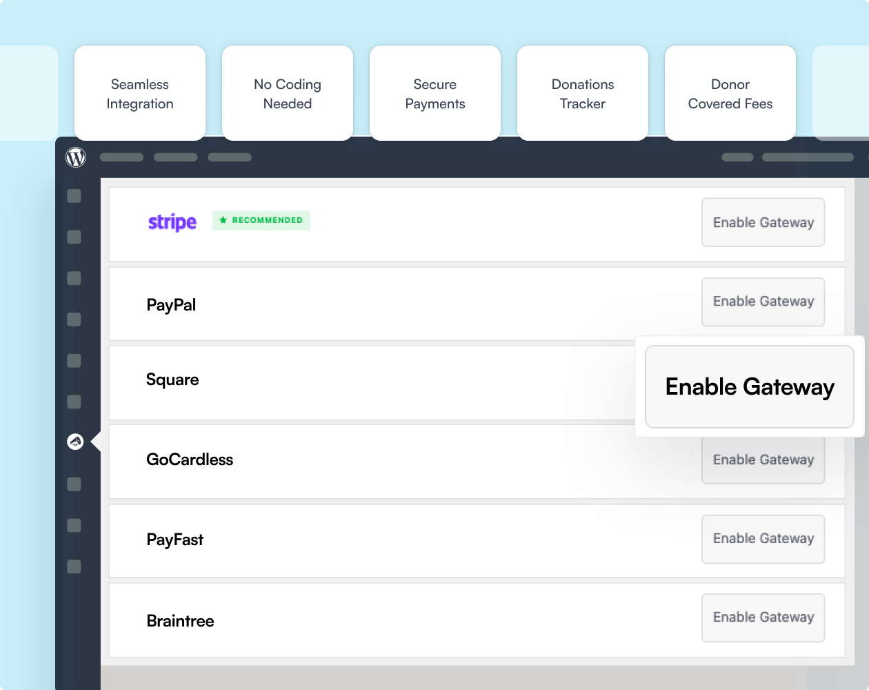 Enable Square payment gateway | Charitable Enable Square payment gateway