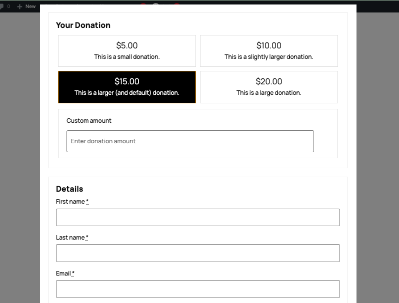 Spendenformular | Charitable Spendenformular
