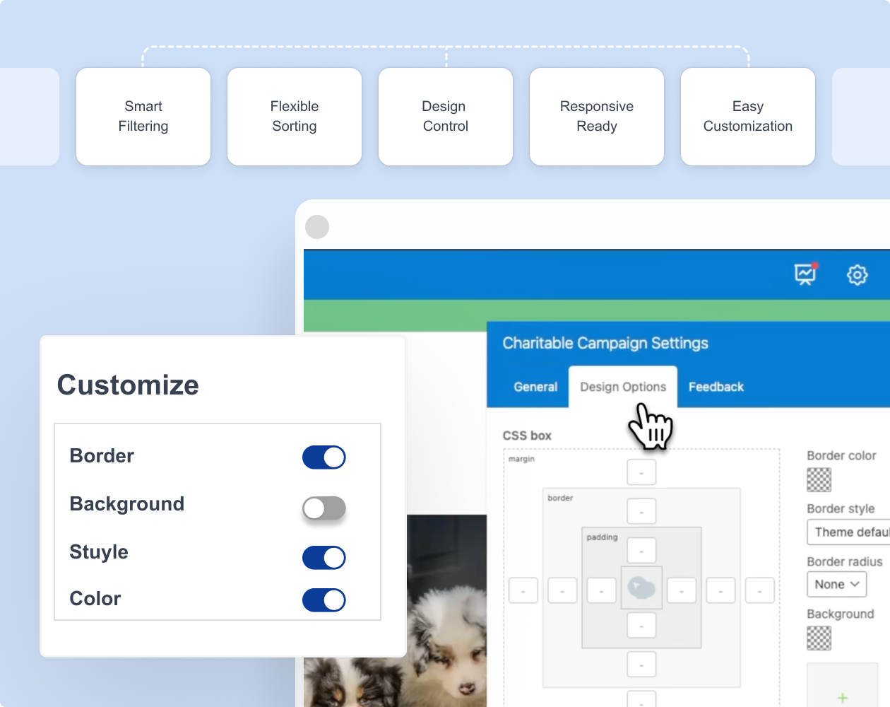 WPBakery customization | Charitable WPBakery customization
