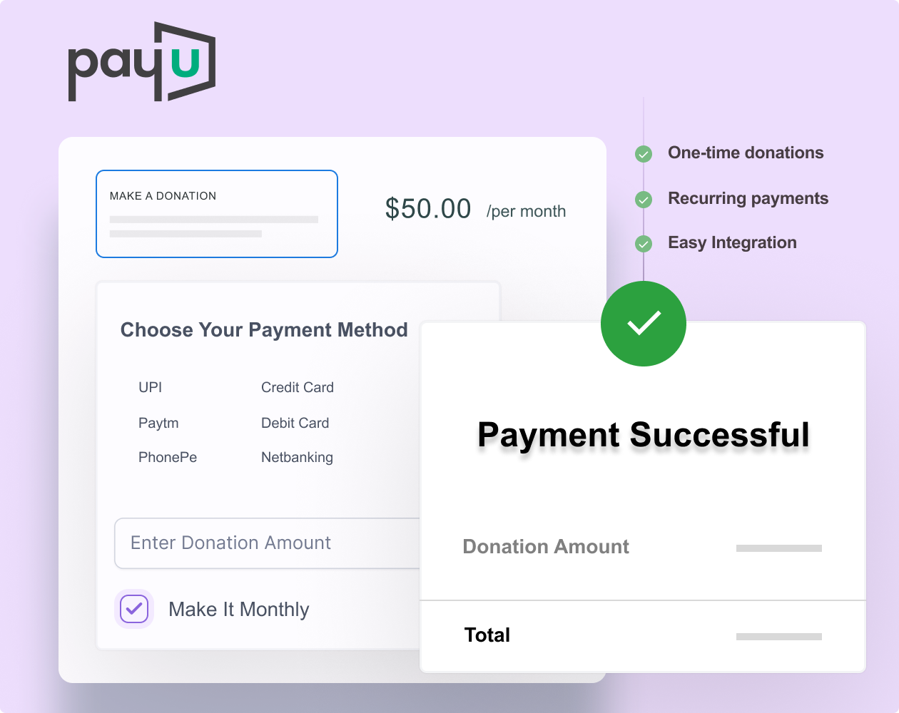 PayU payment methods | Charitable PayU payment methods