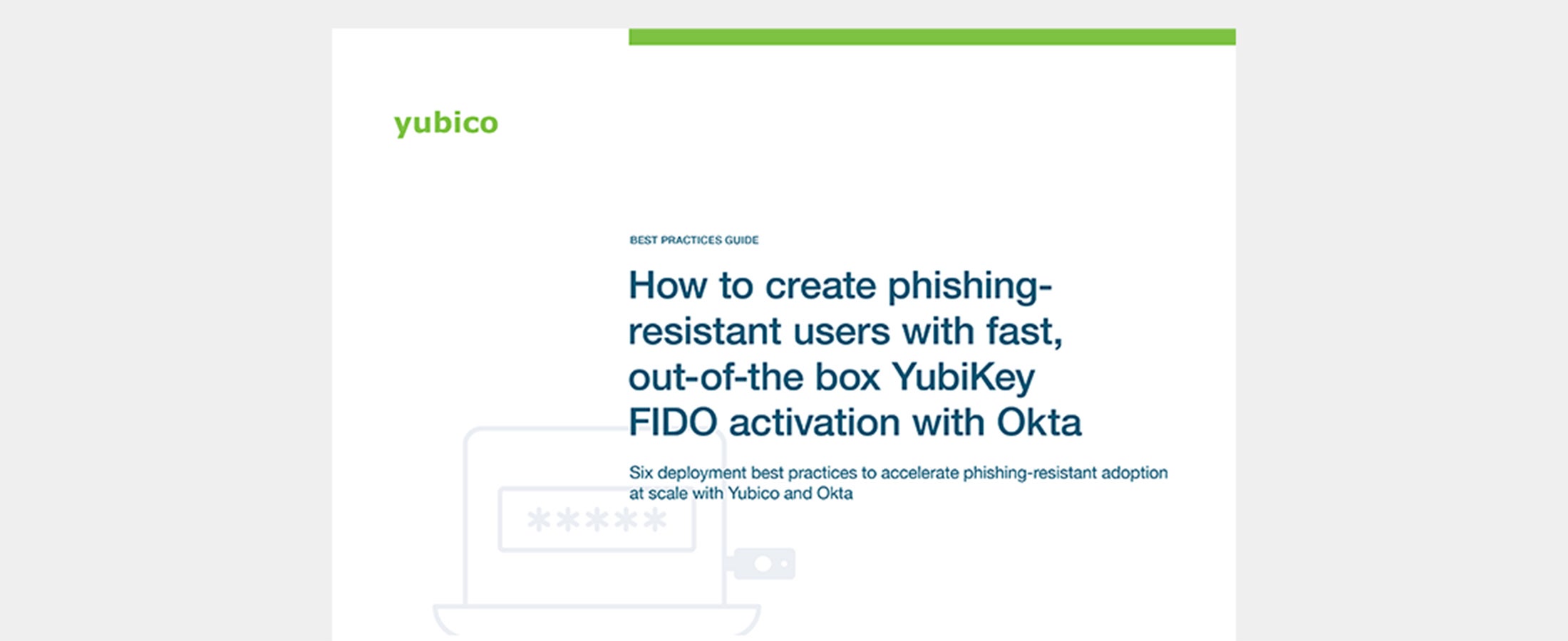 Yubico FIDO pre-reg with Okta best practice guide preview