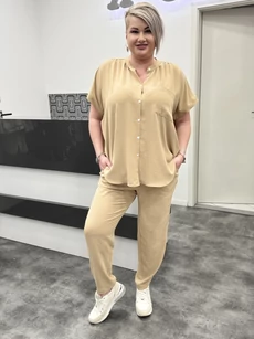 SABY NADRÁG - MAT FASHION FÉLALKALMI BÉZS NADRÁG