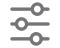 Three grey horizontal sliders with circular knobs on a green background